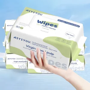 Eco-Friendly Disposable Non-Woven Flushable Wet Toilet Paper Household Cleansing Wipes 18x14cm