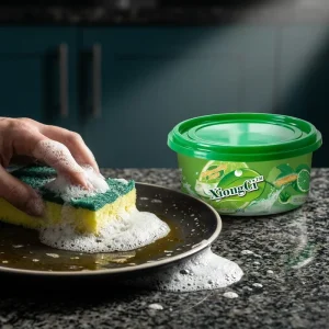 Eco Friendly Disposable Solid Dishwashing Paste Advanced Cleaning Agent Lemon Fragrance 30 50% Active Ingredients
