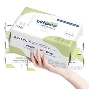 Eco Friendly Disposable Thick Flushable Wet Toilet Paper Custom Logo Household Cleansing Wipes