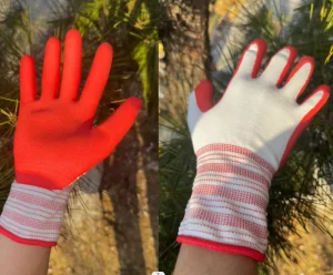Eco Friendly Durable Comfortable Anti Slip Latex Garden Gloves for Home Gardening and Flower Planting
