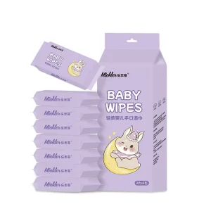 Eco-Friendly Extra Soft Polyester Mini Baby Wet Wipes Unscented 14x15cm Travel Size for Baby Skin Care Cleansing