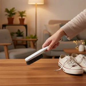 Eco Friendly Handheld Cleaning Brush with PET Brush PP Handle for Bathroom Shoes Tiles Carpets