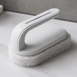 Eco Friendly Household Cleaning Brushes Kitchen Bathroom Sponge with Handle Scouring Sponge Pad