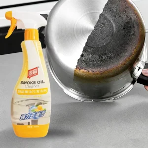 Eco Friendly Kitchen Heavy Oil Liquid Cleaner Spray Degreaser for Stove Range Hood Cookware Burnt Stain & Black Dirt Remover