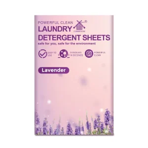 Eco Friendly Laundry Detergent Sheets Biodegradable Hypoallergenic Concentrated Wash Strips No Residue Plastic Free