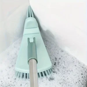 Eco Friendly Long Handle Floor Scrub Brush with Detachable Hard Bristles for Shower Bathtub Tile & Kitchen Cleaning