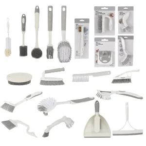 Eco Friendly Material Plastic Household Kitchen and Bathroom Laundry Clothes Cleaning Brush Set