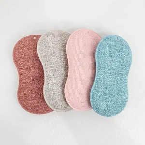 Eco-Friendly Microfiber Dishwashing Sponge Non-Scratch Kitchen Scouring Pad Premium Cleaning Materials