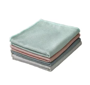Eco Friendly Microfiber Multi Purpose Kitchen Car Cleaning Wipes Fish Scale Fabric