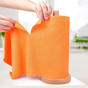 Eco-Friendly Microfiber Roll Towels Quick Dry 180gsm Kitchen and Car Dishwashing Rags for Cleaning