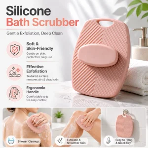 Eco Friendly Modern Waterproof Silicone Cleaning Brush Handle for Bathroom and Home Kitchen Decontamination Washing Use