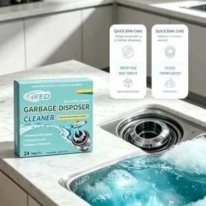Eco Friendly Non Toxic Plant Based Grease and Food Residue Remover for Household Drains Garbage Disposal Cleaner Tablet