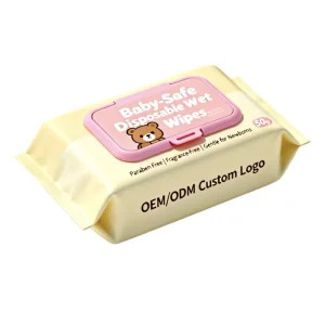 Eco Friendly Organic Biodegradable Non-Woven Natural Pure Water Wet Tissue Wipes Custom Logo Soft Baby Wet Wipes
