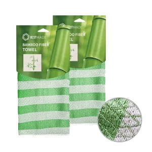 Eco Friendly Premium Reusable Bamboo Fiber Dish Wash Cleaning Cloth Kitchen Towels