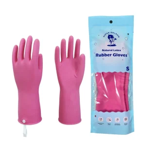 Eco Friendly Soft Reusable Waterproof Durable Kitchen Cleaning Gloves Hook Instant Drying Hangable Medium Thickness Latex