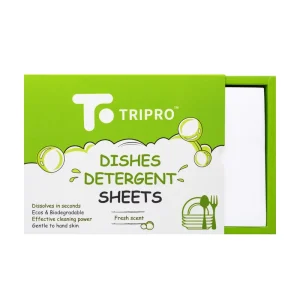Eco Friendly Solid Disposable Dishwasher Sheets Vegan Biodegradable Dishwashing Detergent