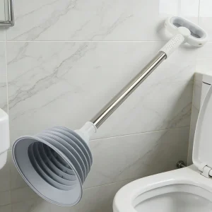 Eco Friendly TPR Cup Toilet Plunger Drain Cleaner with Pipe Dredge for Clogs