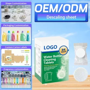 Eco Friendly Tea Scale Effervescent Cleaning Detergent Active Ingredients Solid Tablets for Coffee Machine Cleaning Products