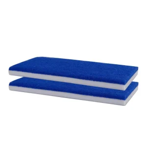 Eco Friendly Washable 2 Layer Melamine Sponge Mop Blue Scouring Pad High Water Absorption Multi Function Strong