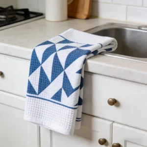 Eco-Friendly Woven Custom Design Microfiber Kitchen Towel Printed Fast Dry Cleaning Absorbent Waffle Kitchen Tea Dish Towel