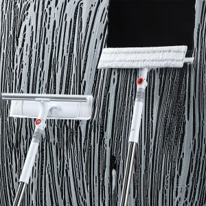 Eco Friendly and Disposable Multifunctional Window Mop Glass Wiper with Silicone Scraper Floor Mop and Window Cleaner