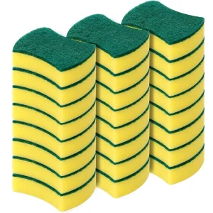 Eco Non Scratch Dish Scrub Sponges for Cleaning Scouring Pad Dishwashing Cleaning Sponges Kitchen Sponges Opp Bag Custom Shape