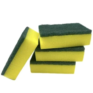 Eco Non-scratch Green and Yellow Sponge Natural Washing Sponge Bulk Cleaning Sponge Pad