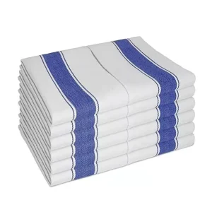 Eco friendly 100% Cotton Reusable Woven Striped Kitchen Dish Tea Towel Set Quick Dry