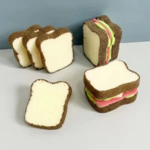 Eco-friendly Bread-shape Sandwich Kitchen Dish Sponges Washable Scrubber Tools for Pots Dishes Kitchen Accessories