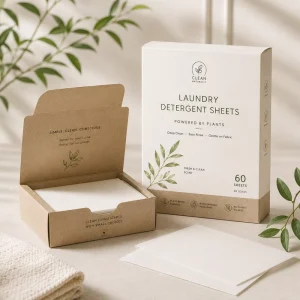 Eco friendly Disposable Biodegradable Laundry Detergent Sheets & Strips Condensed Formula for Apparel