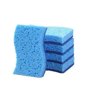 Eco friendly Kitchen Cellulose High Water Absorption Sustainable Cleaning Cloth Scouring Pads Dishwashing Sponge