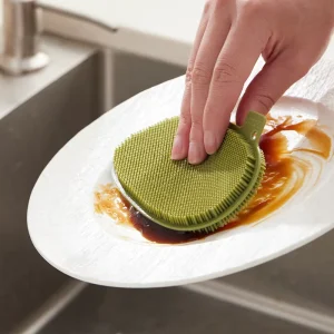 Eco-friendly Kitchen Cleaning Tool Silicone Dish Washing Brush Pan Sponge Multipurpose Reusable Silicone Dish Sponge Scrubber