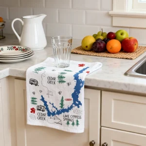 Eco-friendly Machine Washable Quick Dry High Absorbency Microfiber Kitchen Towels for Glass Cleaning Baking & Camping