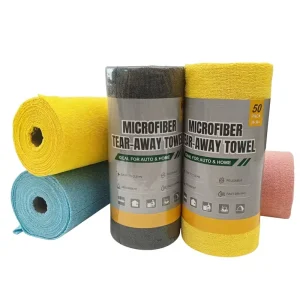 Eco-friendly Microfiber Tear-off Towel Rolls Quick-drying Cleaning Cloths for Car Detailing and Home Cleaning