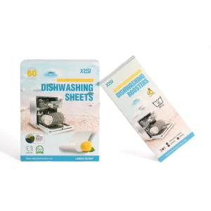 Eco friendly Plastic Free Biodegradable Dishwasher Detergent Strips Fragrance Free Tablets Dishwashing Sheets