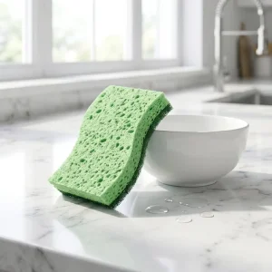 Eco friendly Sustainable Non Scratch High Absorption Kitchen Cellulose Cleaning Cloth Scouring Pads Dishwashing Sponge Scrub