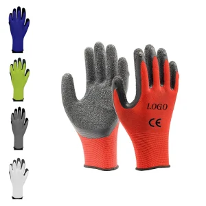 Economic Polyester Knitted Working Safety Household Gloves Black Latex Coated Construction Hand Work Gloves Latex