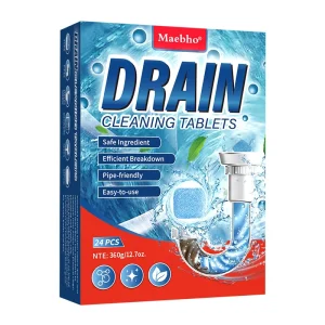 Effervescent Tablets Sewer Cleaning Pipe Cleaner Kitchen Floor Drain Dredging Box