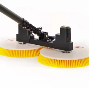 Electric Double-Head Rotary Tool Telescopic Solar Panel PV Glass Cleaning Brush Lithium Battery Powered Eco-Friendly Cleaning