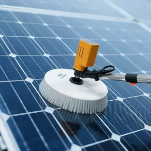 Electric Handheld Single Head Photovoltaic Panel Cleaning Brush Telescopic Pole Stainless Steel Carbon Fiber