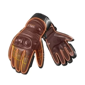 Electric Heating Gloves Flame Retardant Anti static Battery 5 Fingers Hand Back Aerogel Non Slip PU Palm Mountain