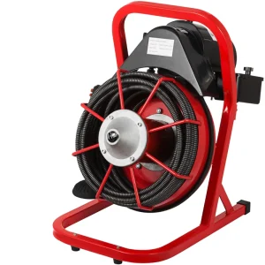 Electric Heavy Duty 1700 RPM 110V High Pressure Flexible Sewer Snake Drain Auger Pipe Cleaner