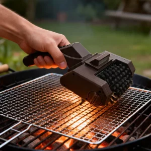 Electric Stainless Steel Bristle Free Grill Cleaning Brush for Outdoor Kitchen Camping BBQ Model