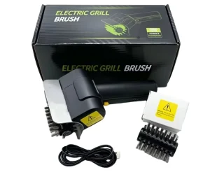 Electric Stainless Steel Grill Brush Rechargeable Waterproof Flexible Handheld Multipurpose BBQ Cleaning Tool