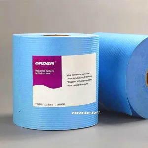 Embossed Surface Jumbo Perforated Roll Eco Friendly Non Woven Oil Absorbent Heavy Duty Cleaning Cloths for Automobile Parts Bag