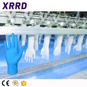 Energy Saving Nitrile Glove Production Line Automatic Disposable Glove Making Machine 250 kW 380V 220V PLC Control Gearbox Pump