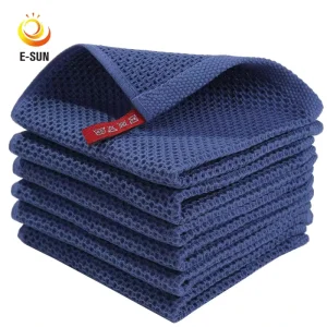 Esun Square Cotton Kitchen Towel Waffle Weave Absorbent Tea Towel Dish Towel Cleaning Cloths Toallas De Cocina