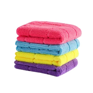 Esun Super Water Absorbent Microfiber Dish Towels Eco-Friendly Quick Dry Lint-Free 25x25cm Kitchen Cleaning Cloths (Multi-Color)