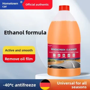 Ethanol-based 2L Glass Cleaner Powerful Stain Removal Winter Antifreeze Formula Degreases Oil Film All-Season Universal