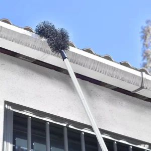 Extendable Eco Friendly Stainless Steel Roof Gutter Cleaning Duster Brush Telescopic Debris Leaves Branches Remover Cleaning